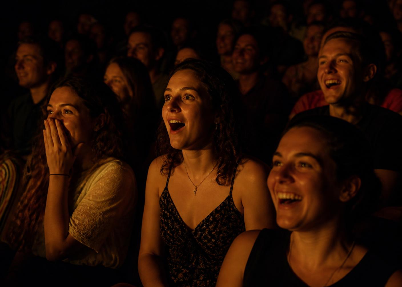 Público sorprendido durante o espectáculo